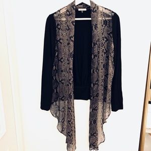 NEW Phanuel Sweater Snake Print Scarf Tie